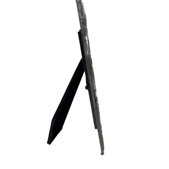 Steampunk Clock Photo Frame Silver Tone Roman Numeral Gear Desk Art - Picture 6 of 11